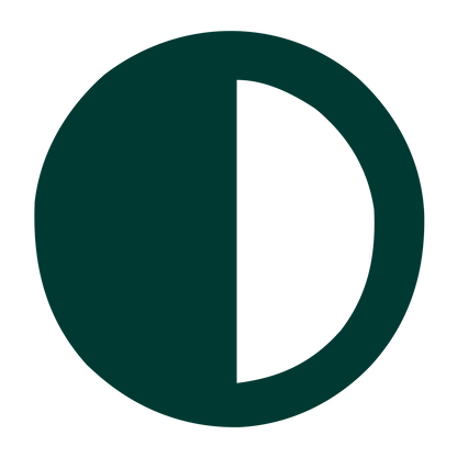 Half Moon Negative Space Logo #003932