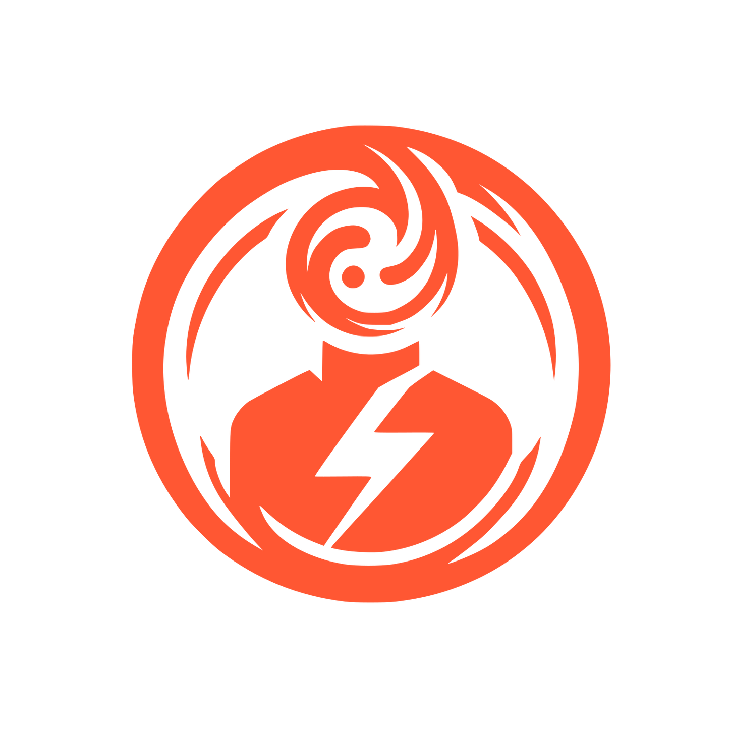 Swirl Flash Logo #FF5733