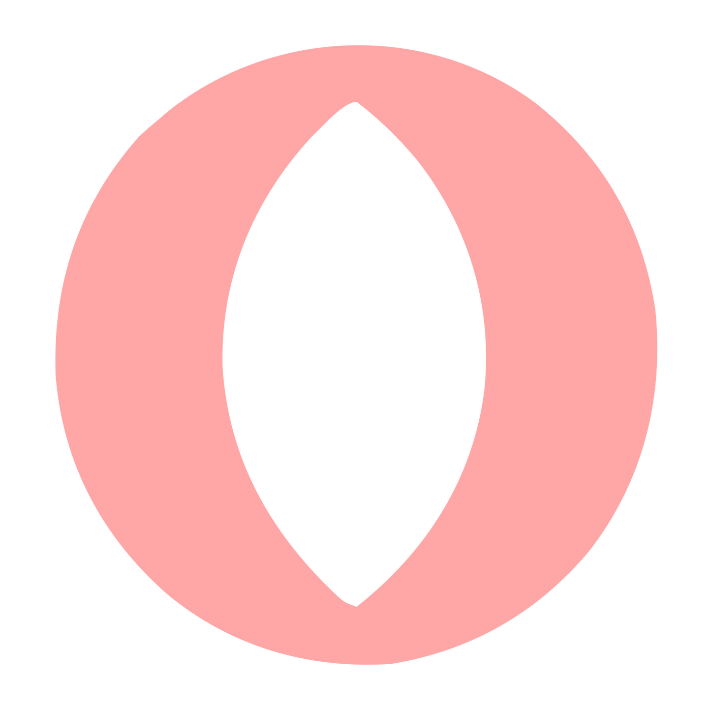 Negative Space Eye Circle Logo #ffa6a6