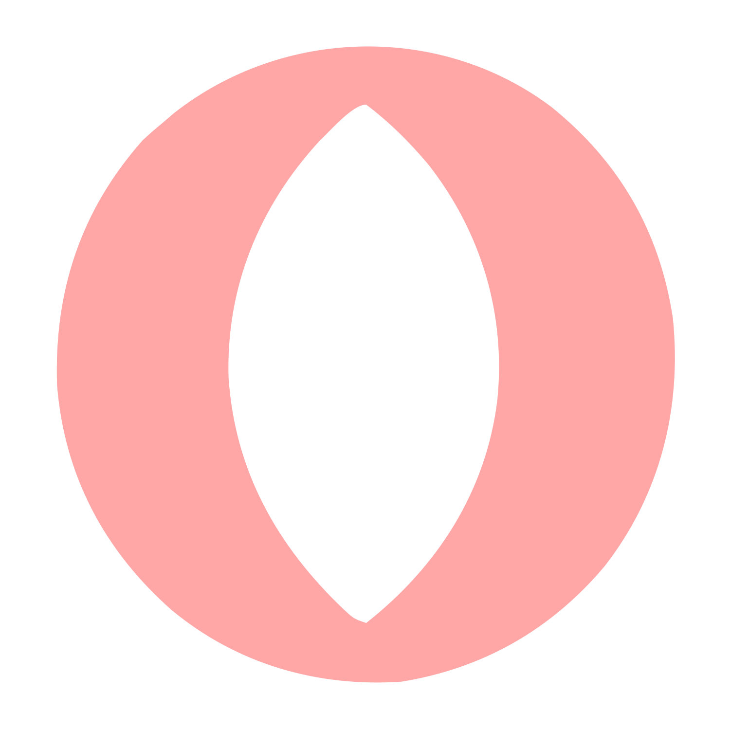 Negative Space Eye Circle Logo #ffa6a6