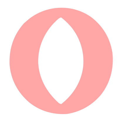 Negative Space Eye Circle Logo #ffa6a6