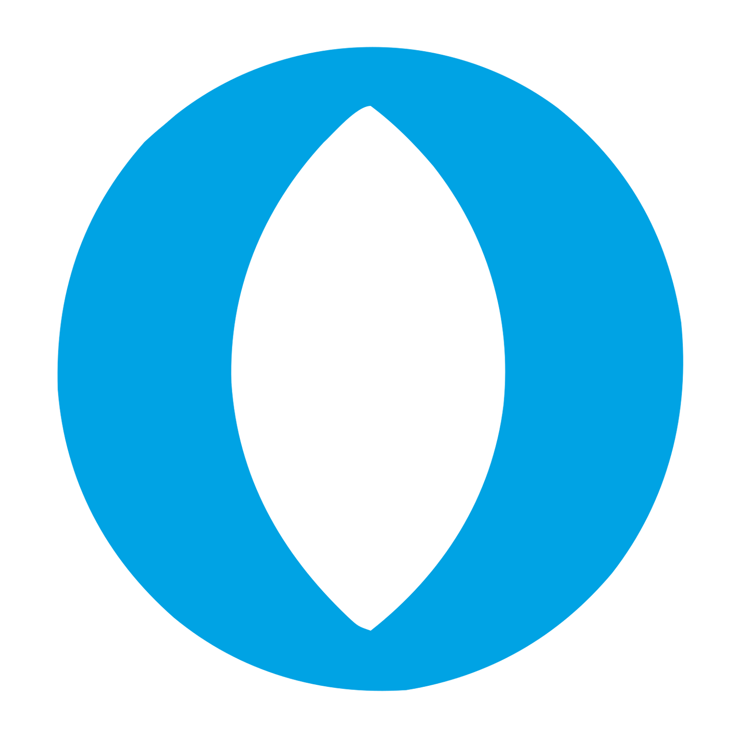 Negative Space Eye Circle Logo #00a3e4