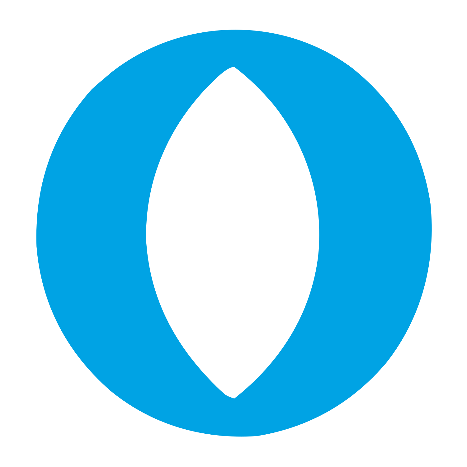 Negative Space Eye Circle Logo #00a3e4