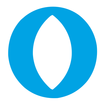 Negative Space Eye Circle Logo #00a3e4