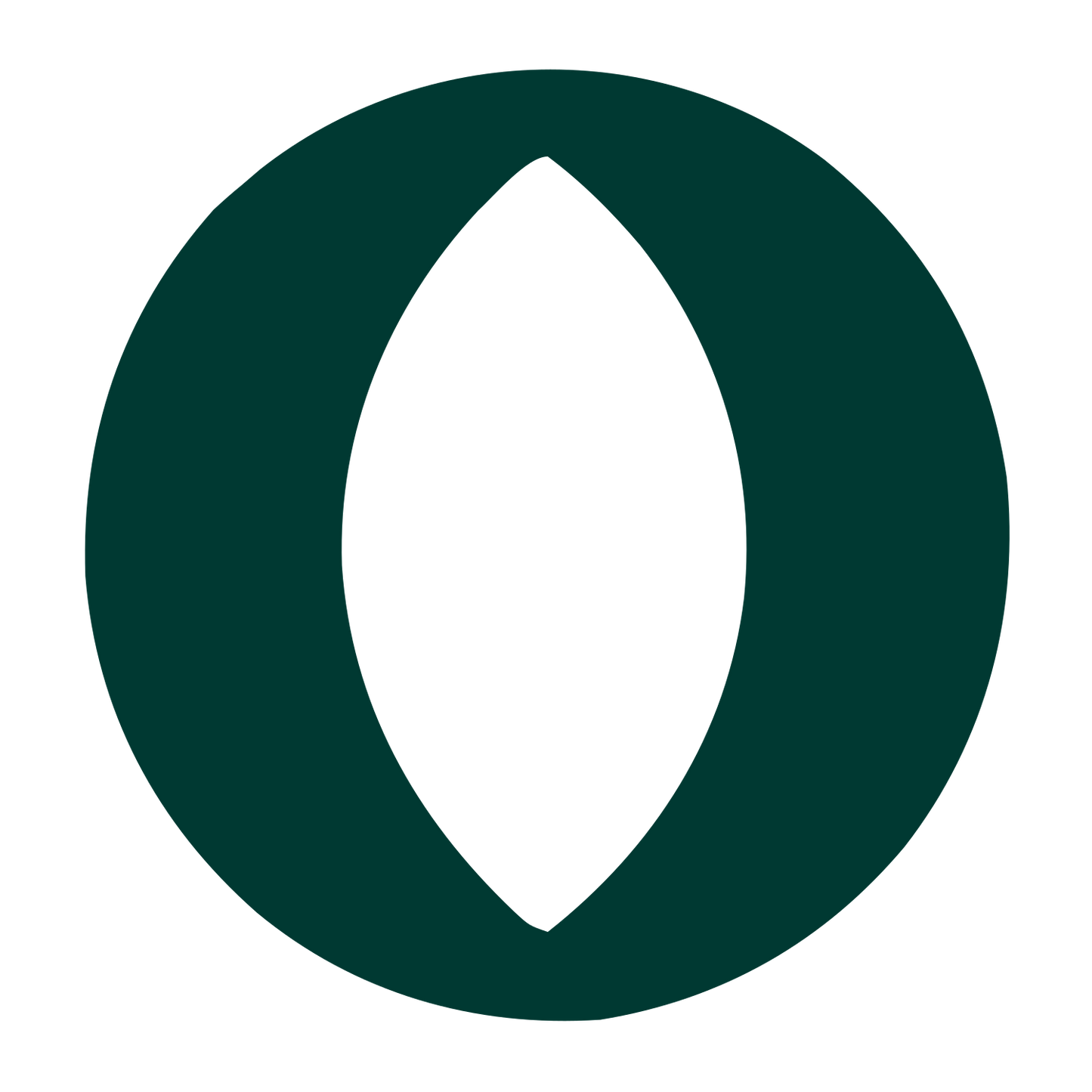 Negative Space Eye Circle Logo #003932