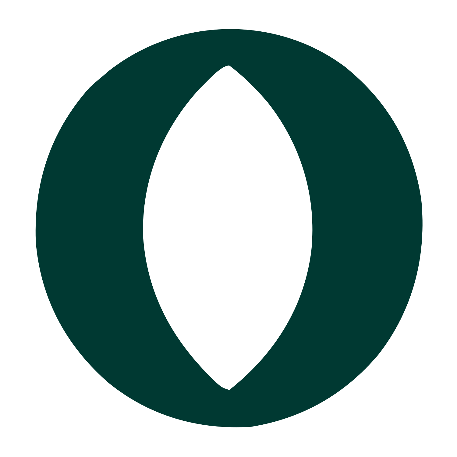 Negative Space Eye Circle Logo #003932