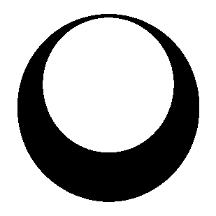 Crescent Moon Negative Space Logo