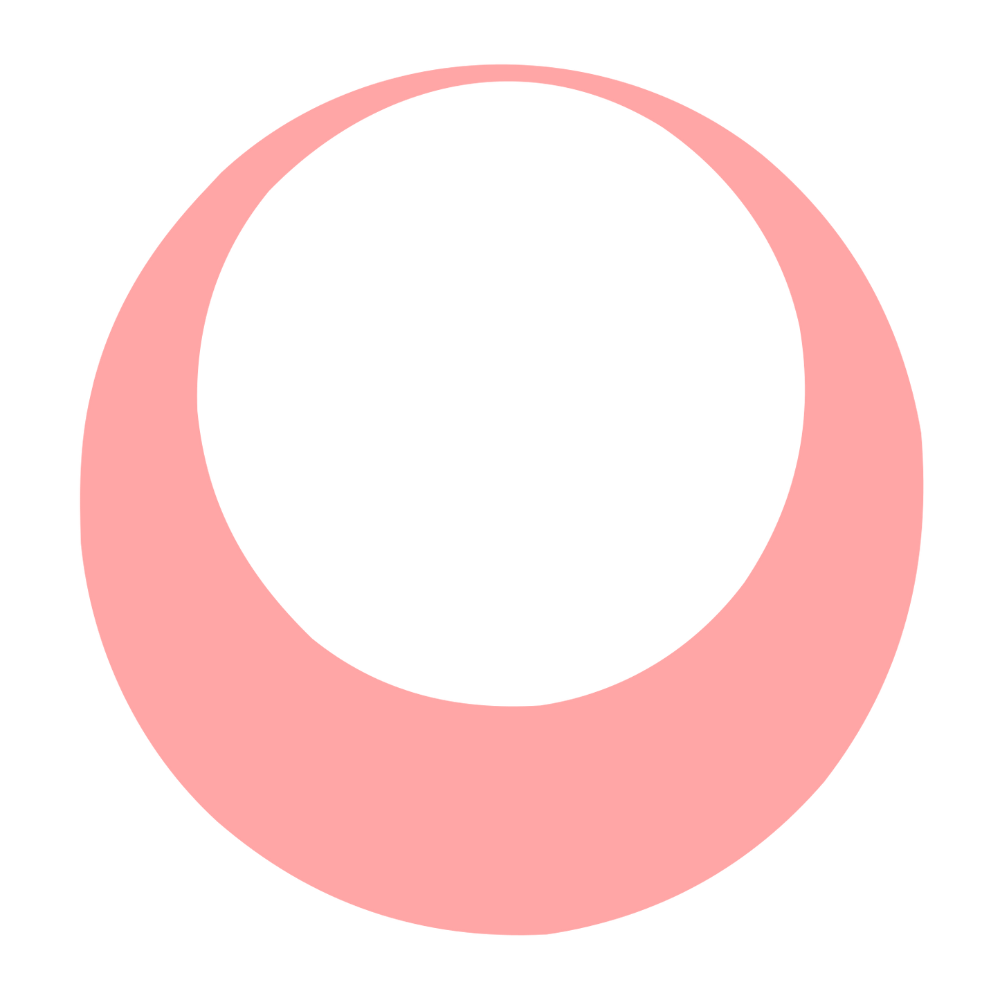 Crescent Moon Negative Space Logo #ffa6a6