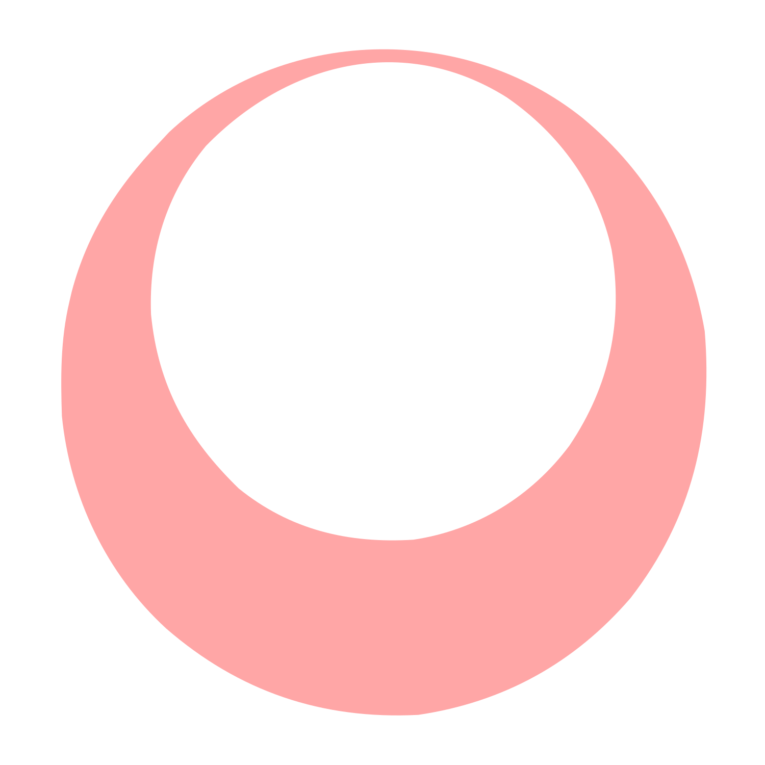 Crescent Moon Negative Space Logo #ffa6a6