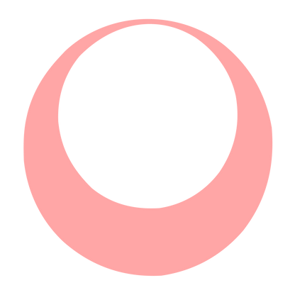 Crescent Moon Negative Space Logo #ffa6a6