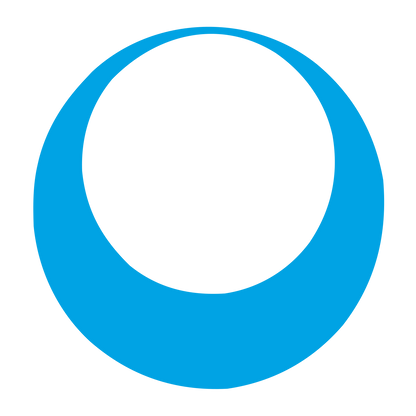 Crescent Moon Negative Space Logo #00a3e4