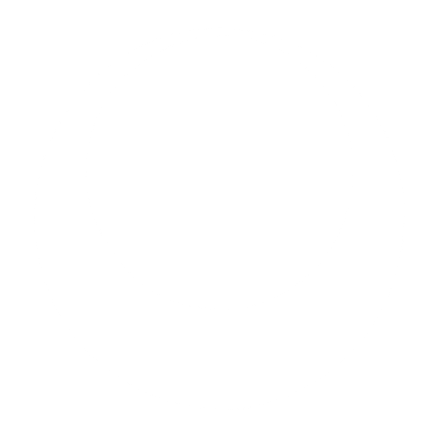Crescent Moon Negative Space Logo #ffffff