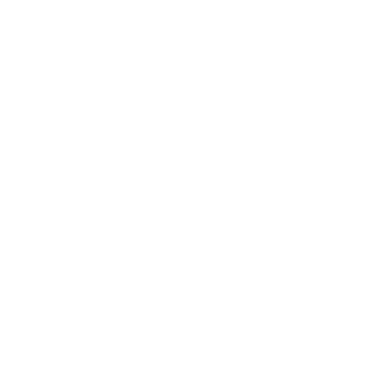 Crescent Moon Hexagon Logo #ffffff