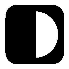 Letter D Moon Logo