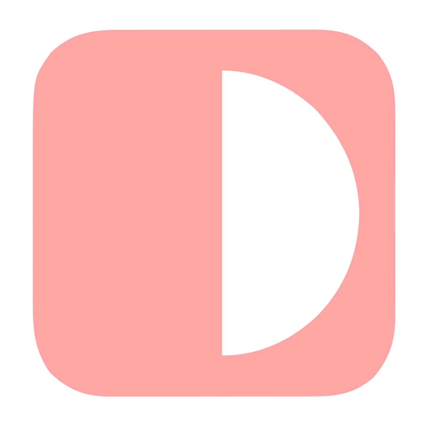 Letter D Moon Logo #ffa6a6