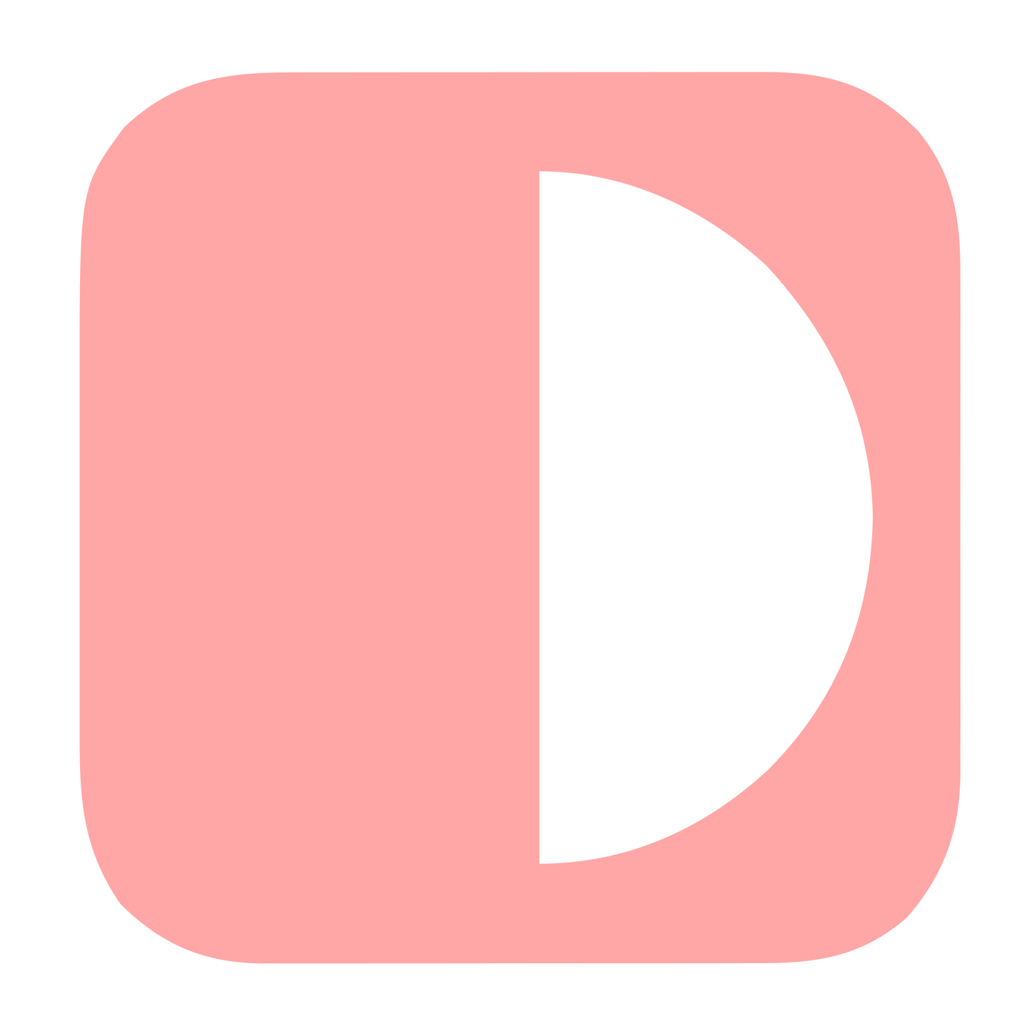 Letter D Moon Logo #ffa6a6