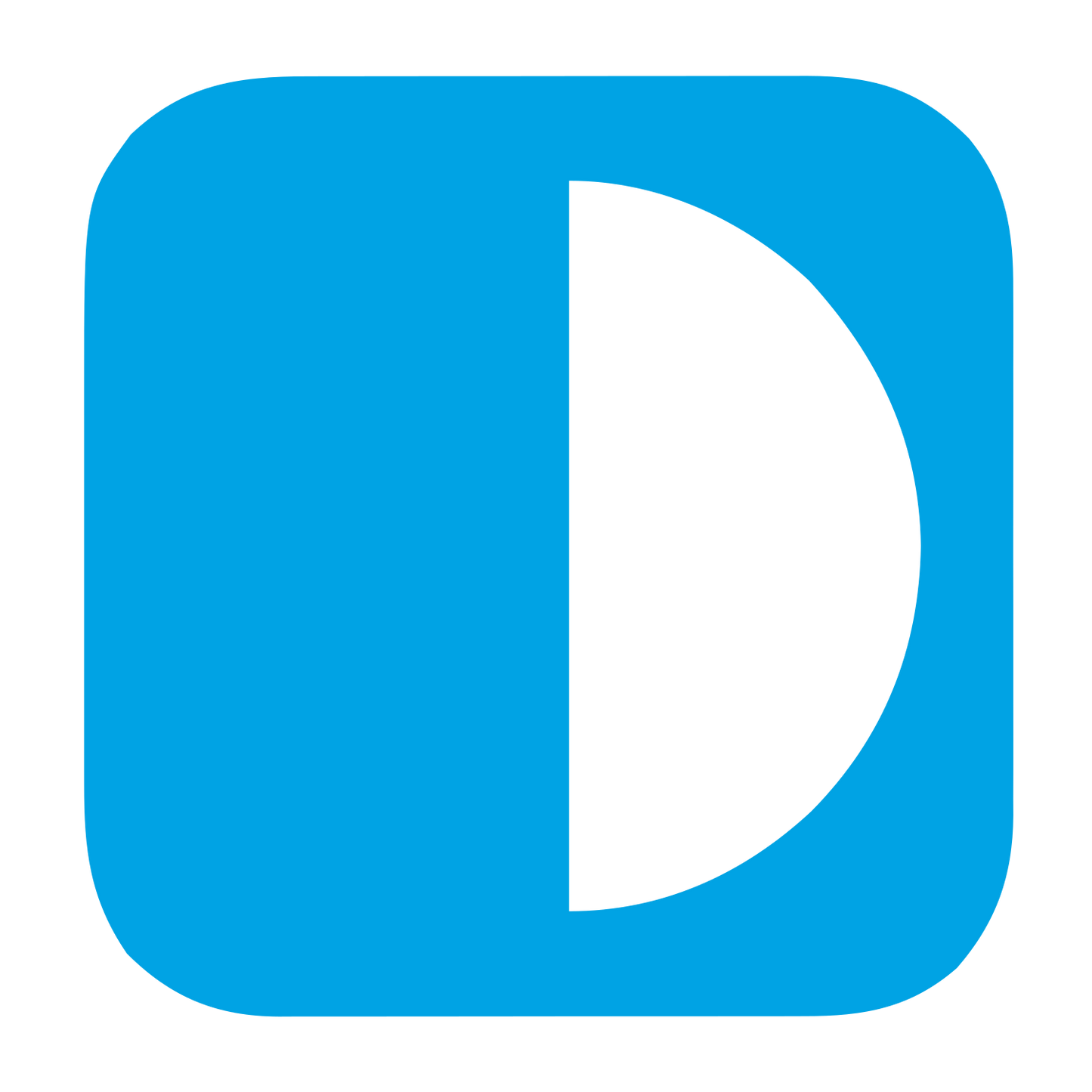 Letter D Moon Logo #00a3e4