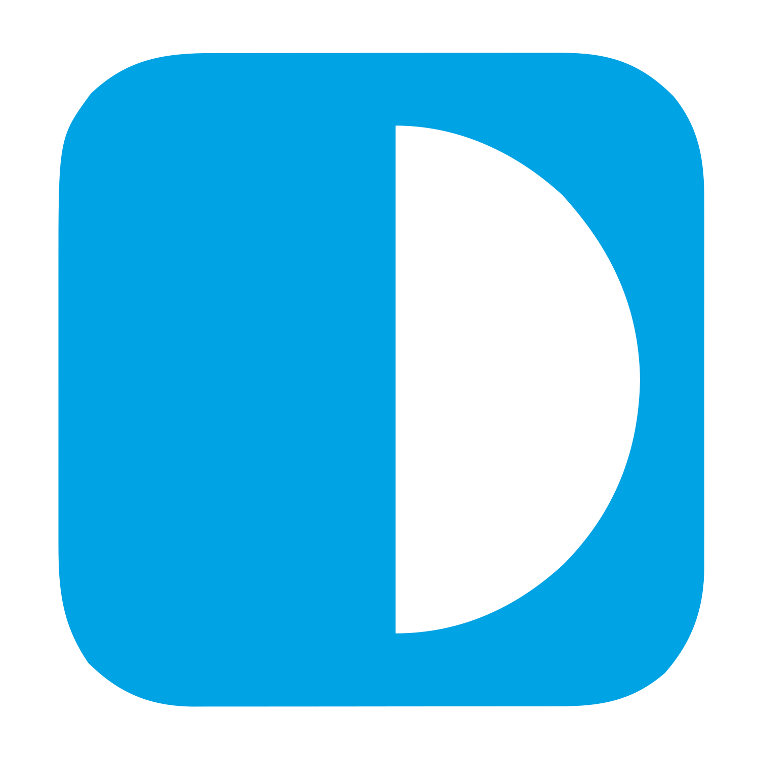 Letter D Moon Logo #00a3e4