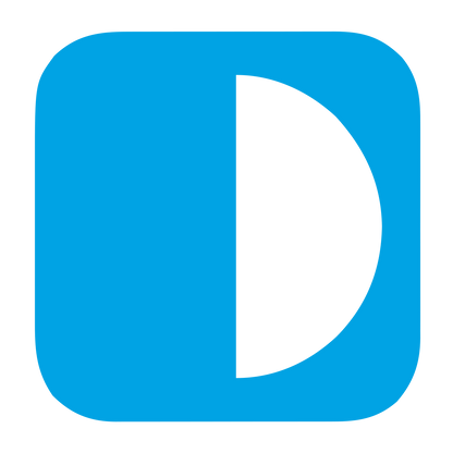 Letter D Moon Logo #00a3e4