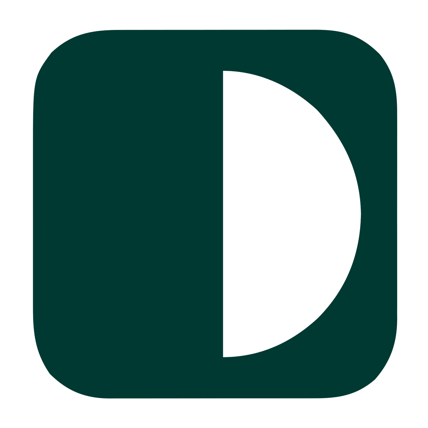 Letter D Moon Logo #003932