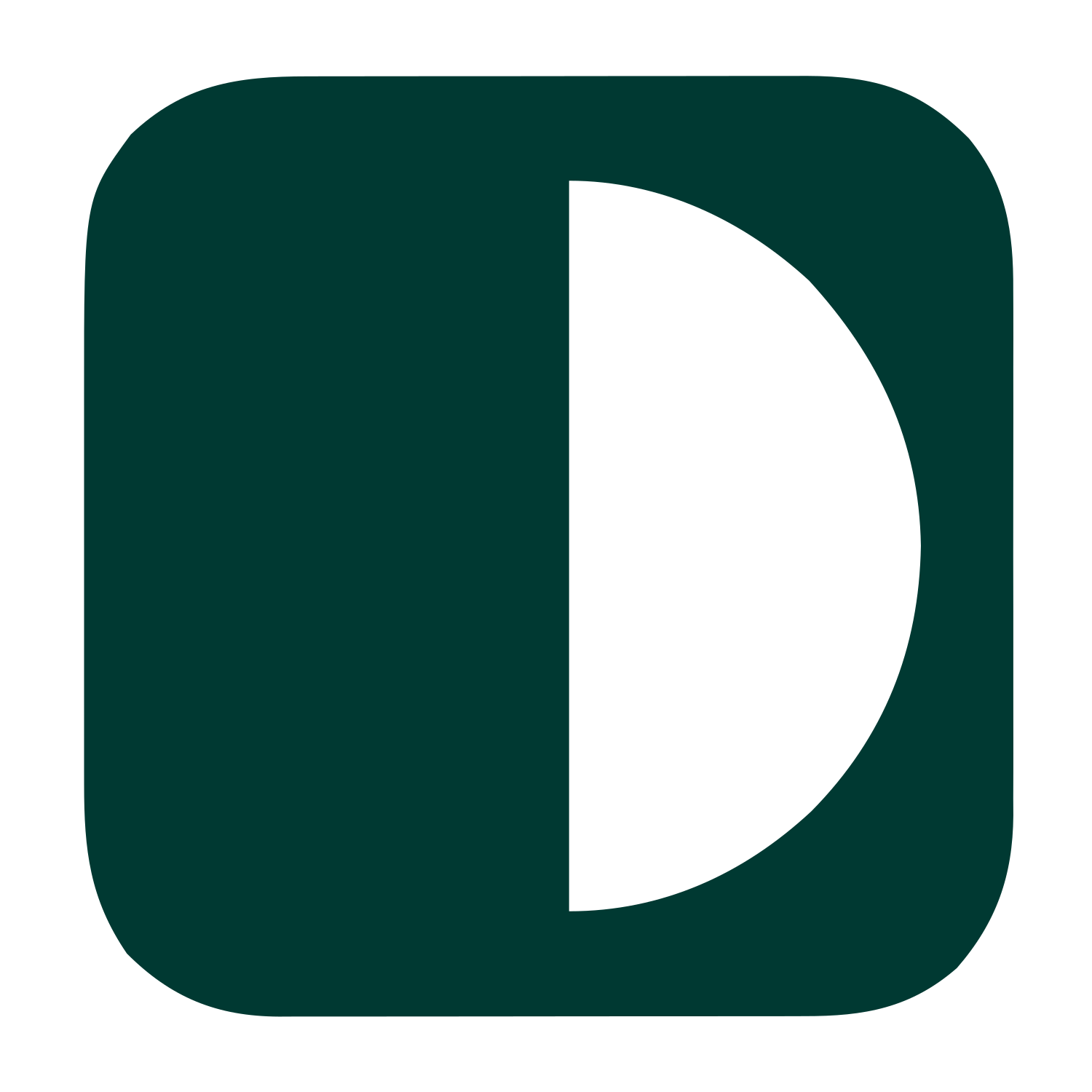 Letter D Moon Logo #003932
