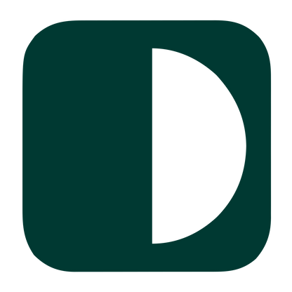 Letter D Moon Logo #003932