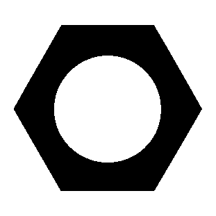 Hex Nut Circle Logo
