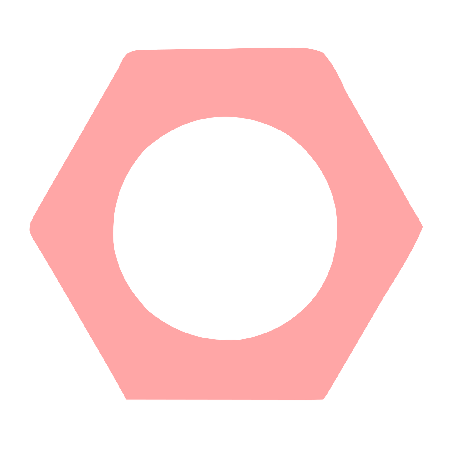 Hex Nut Circle Logo #ffa6a6