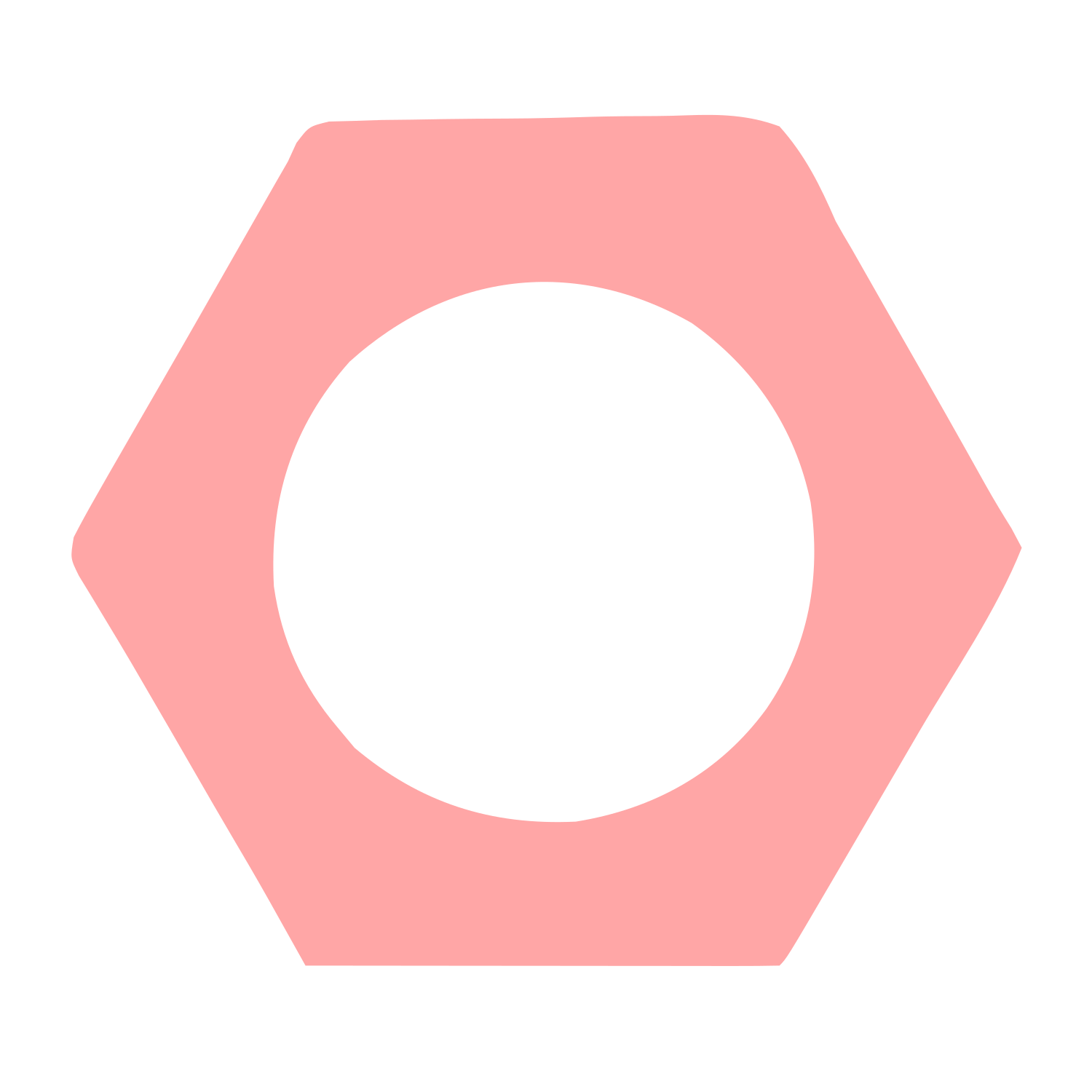 Hex Nut Circle Logo #ffa6a6