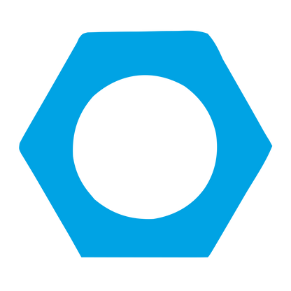 Hex Nut Circle Logo #00a3e4