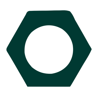 Hex Nut Circle Logo #003932