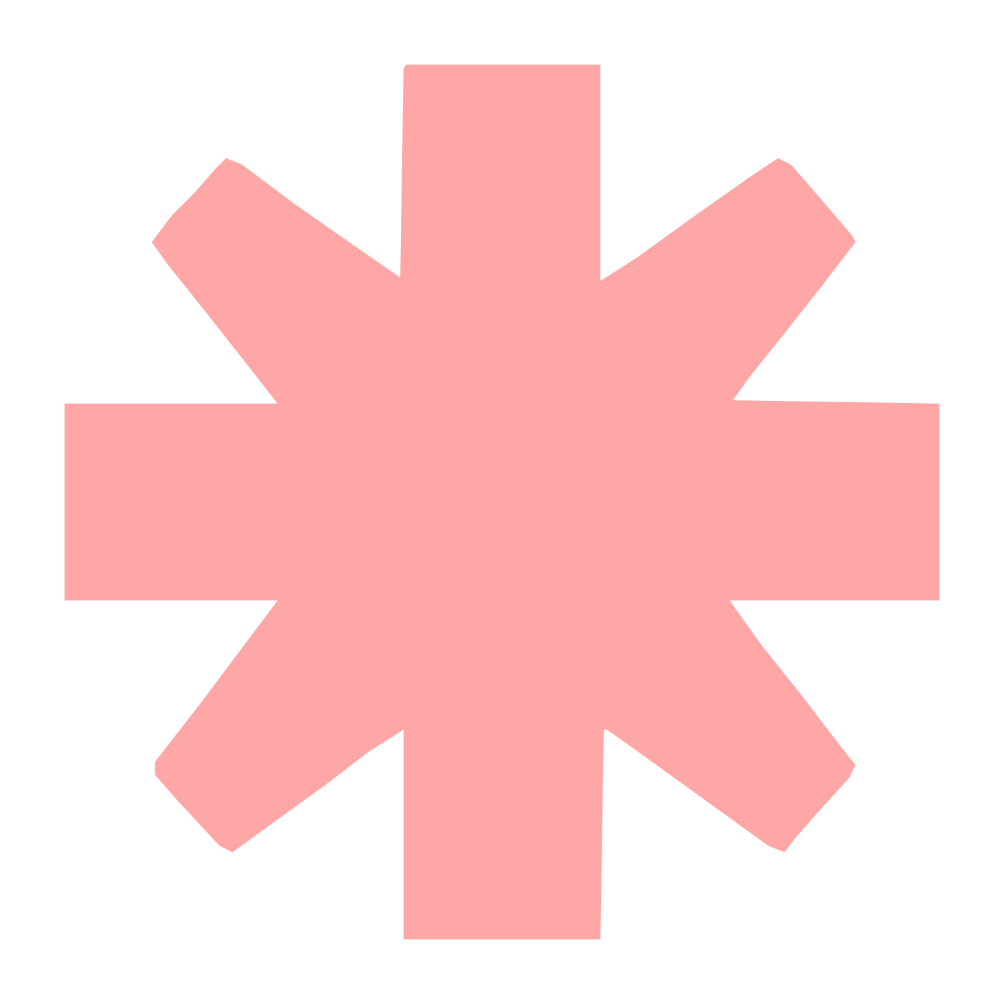 Asterisk Star Logo #ffa6a6