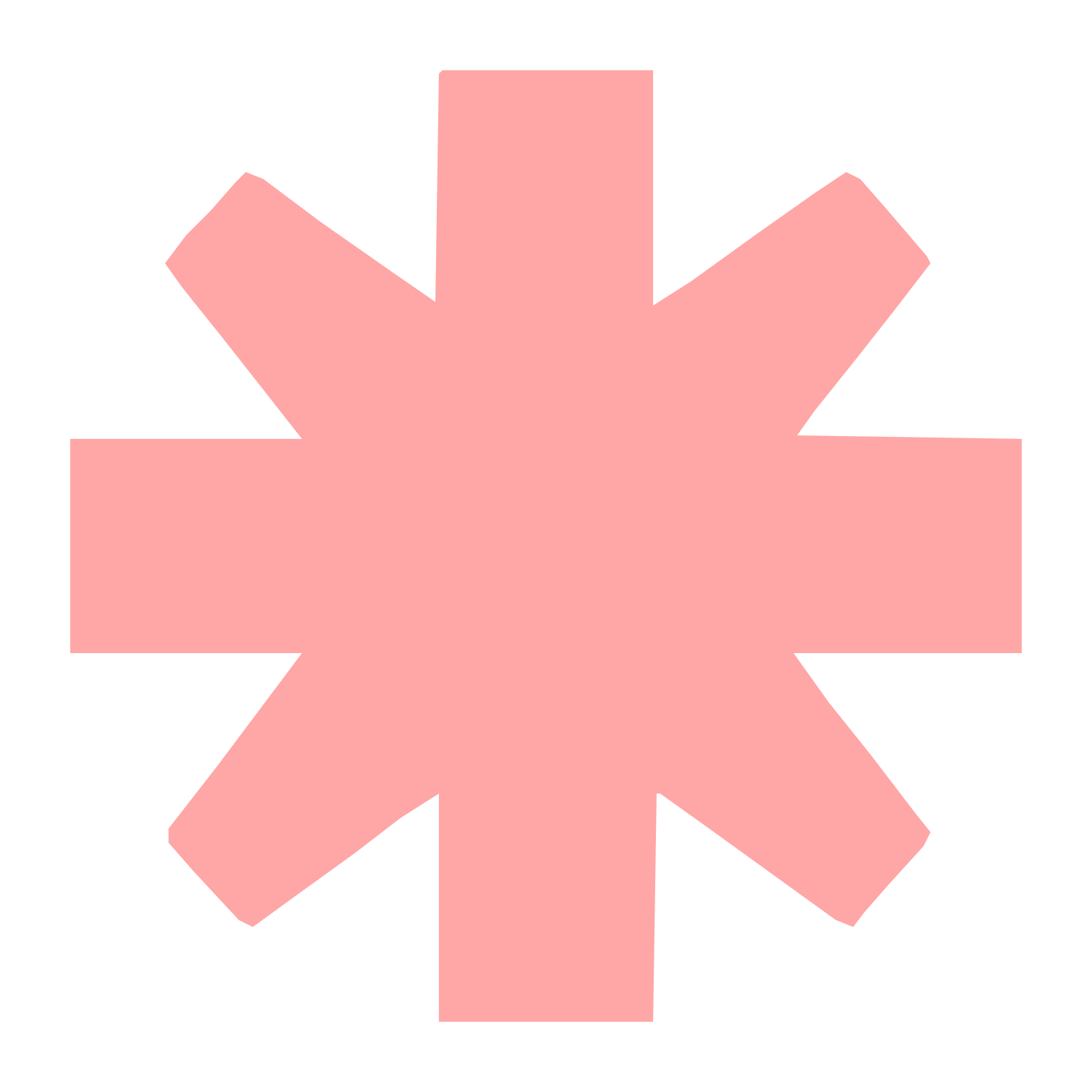 Asterisk Star Logo #ffa6a6