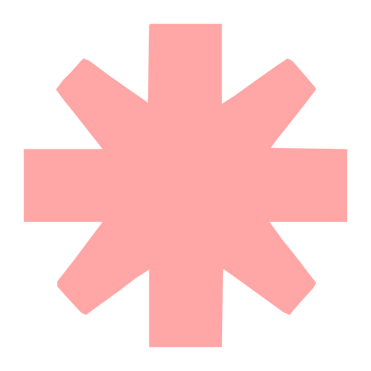 Asterisk Star Logo #ffa6a6