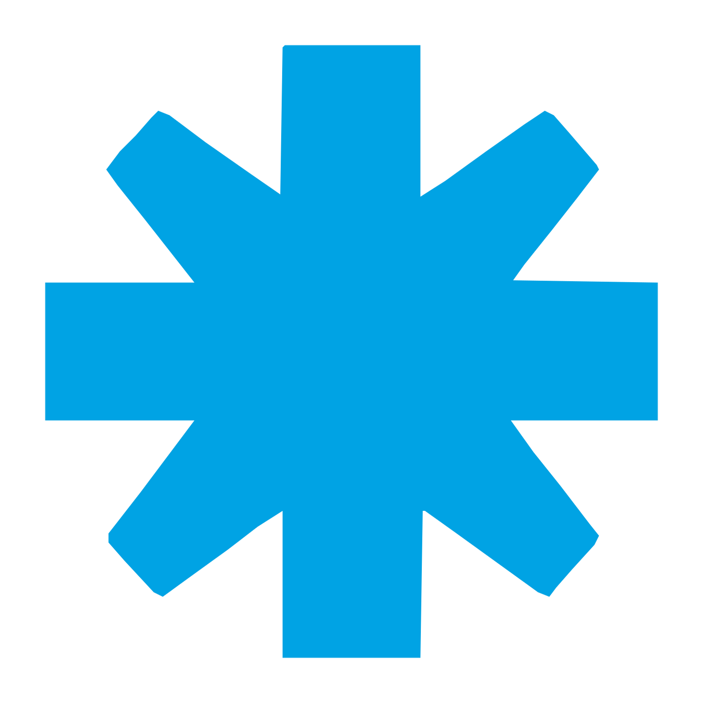 Asterisk Star Logo #00a3e4