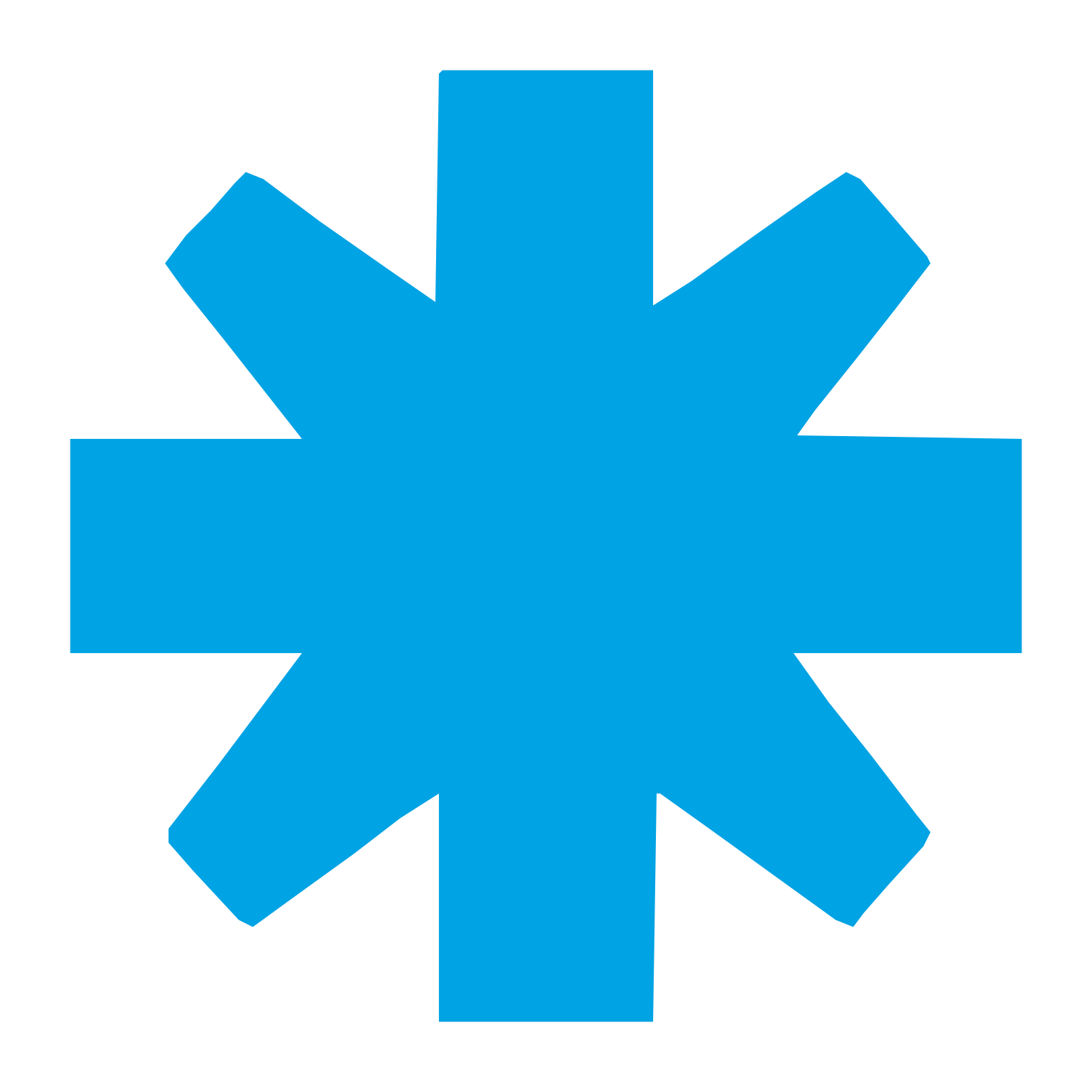 Asterisk Star Logo #00a3e4