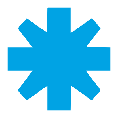 Asterisk Star Logo #00a3e4