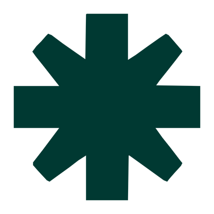 Asterisk Star Logo #003932