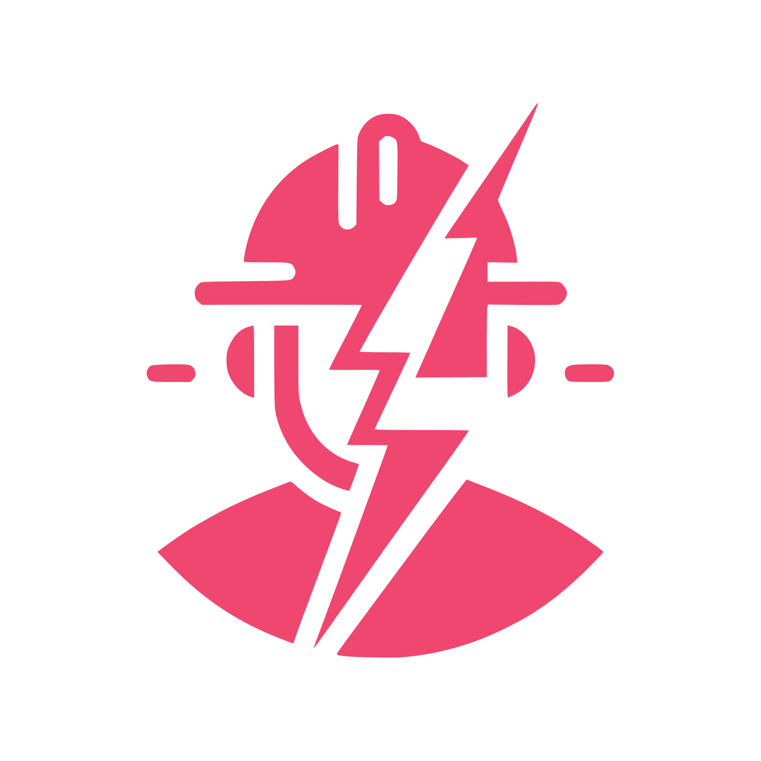 Pictorial Lightning Logo #EF476F