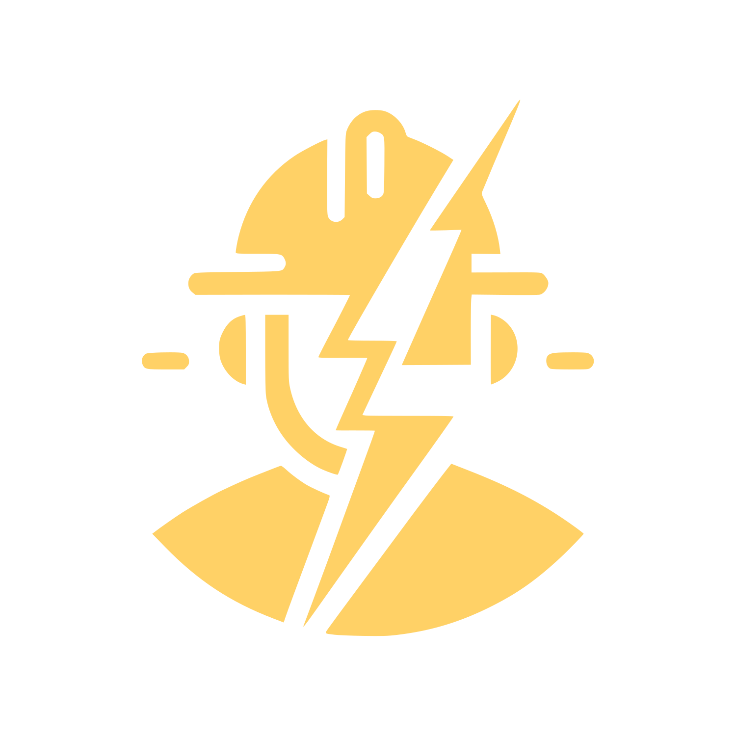 Pictorial Lightning Logo #FFD166