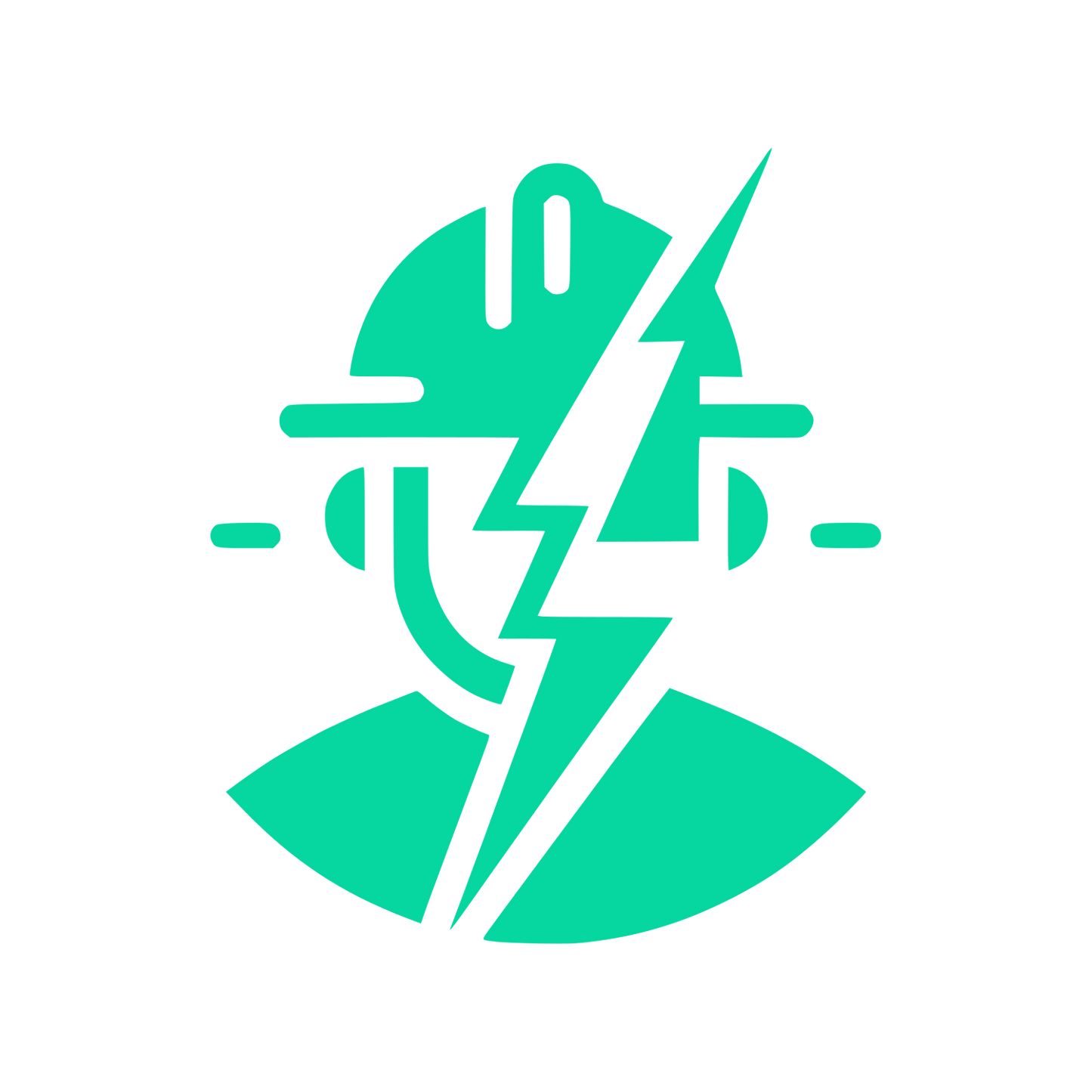 Pictorial Lightning Logo #06D6A0
