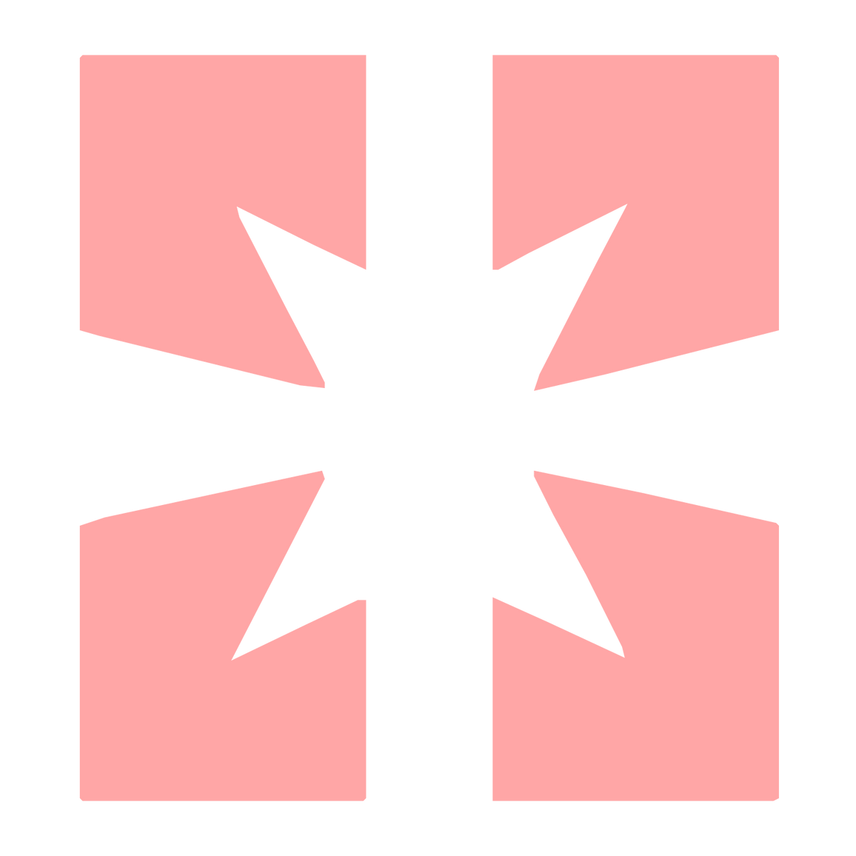 Converging Arrows Star Logo #ffa6a6