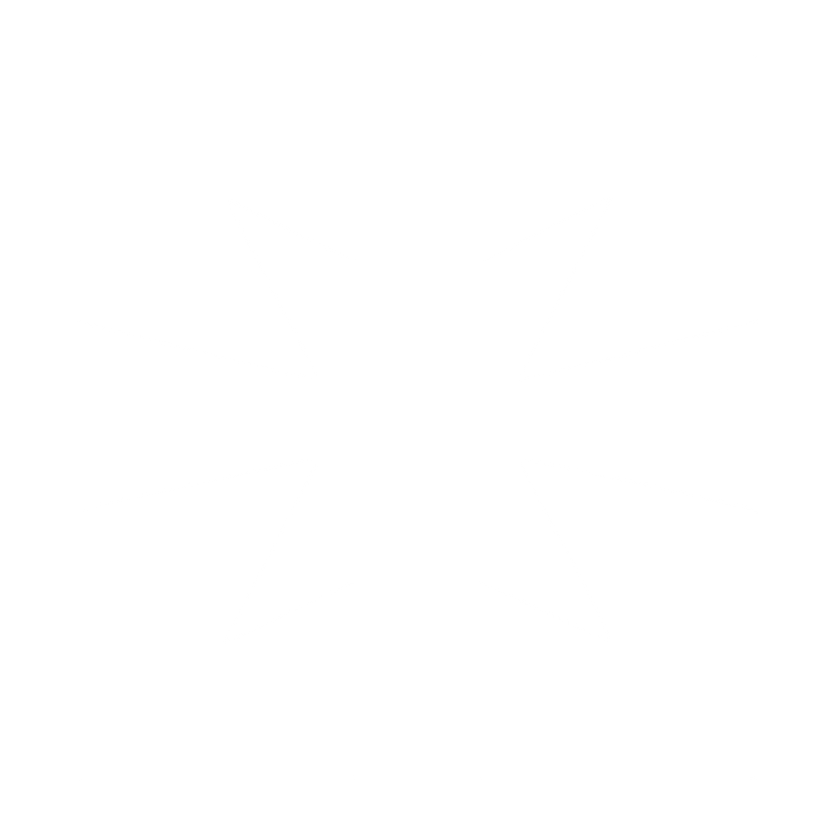 Converging Arrows Star Logo #ffffff