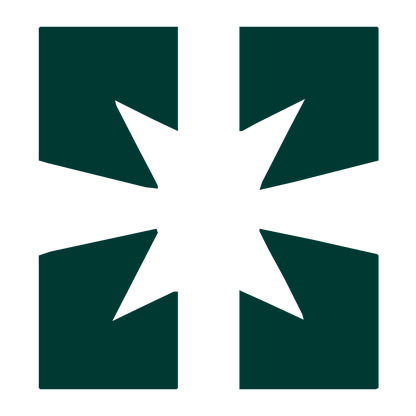Converging Arrows Star Logo #003932