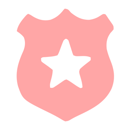 Police Badge Star Logo #ffa6a6