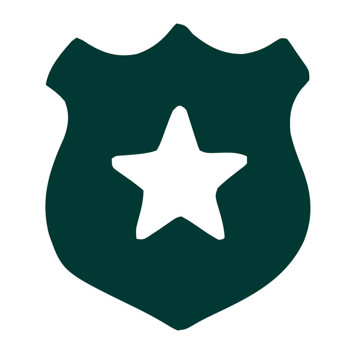 Police Badge Star Logo #003932