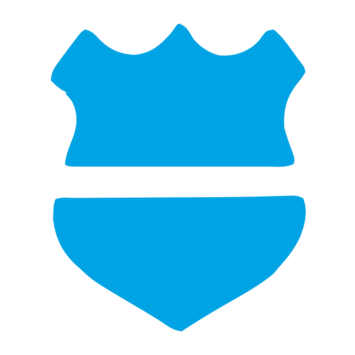 Police Badge Shield Logo #00a3e4