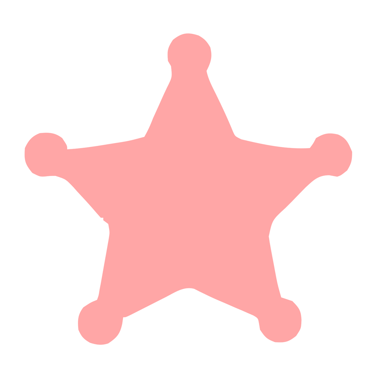 Sheriff Star Badge Logo #ffa6a6