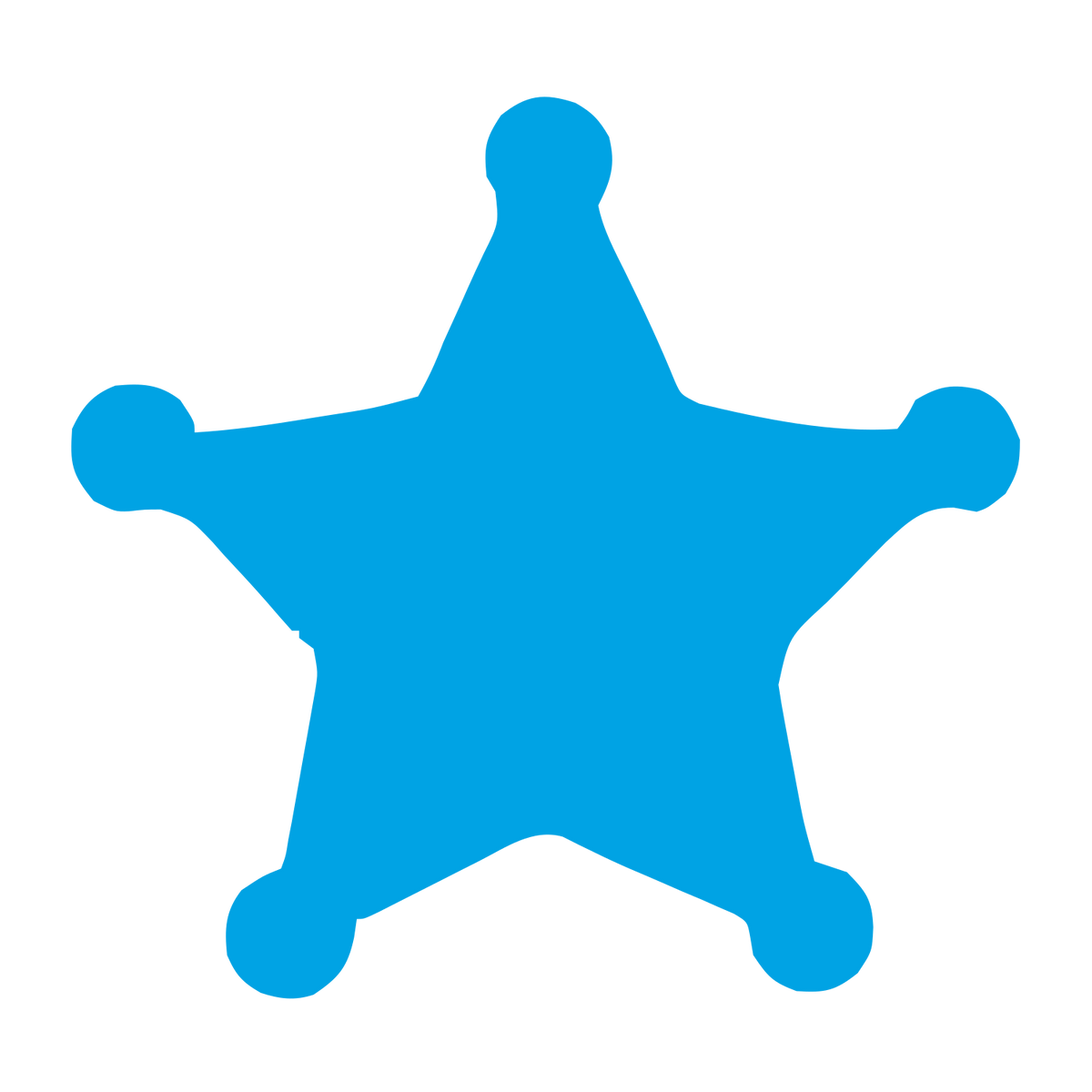 Sheriff Star Badge Logo #00a3e4
