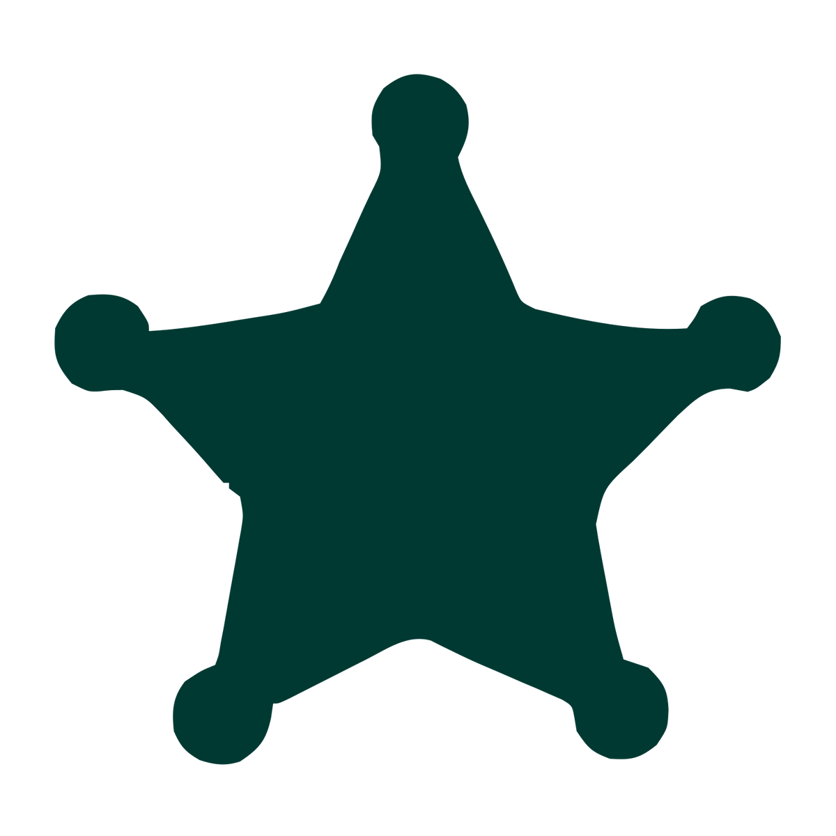 Sheriff Star Badge Logo #003932